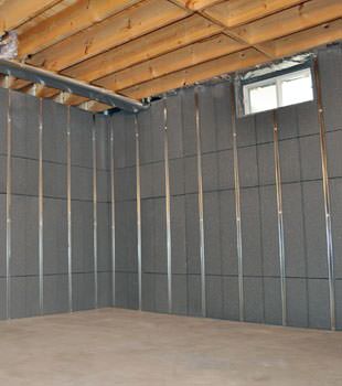 Installed basement wall panels installed in Harrison